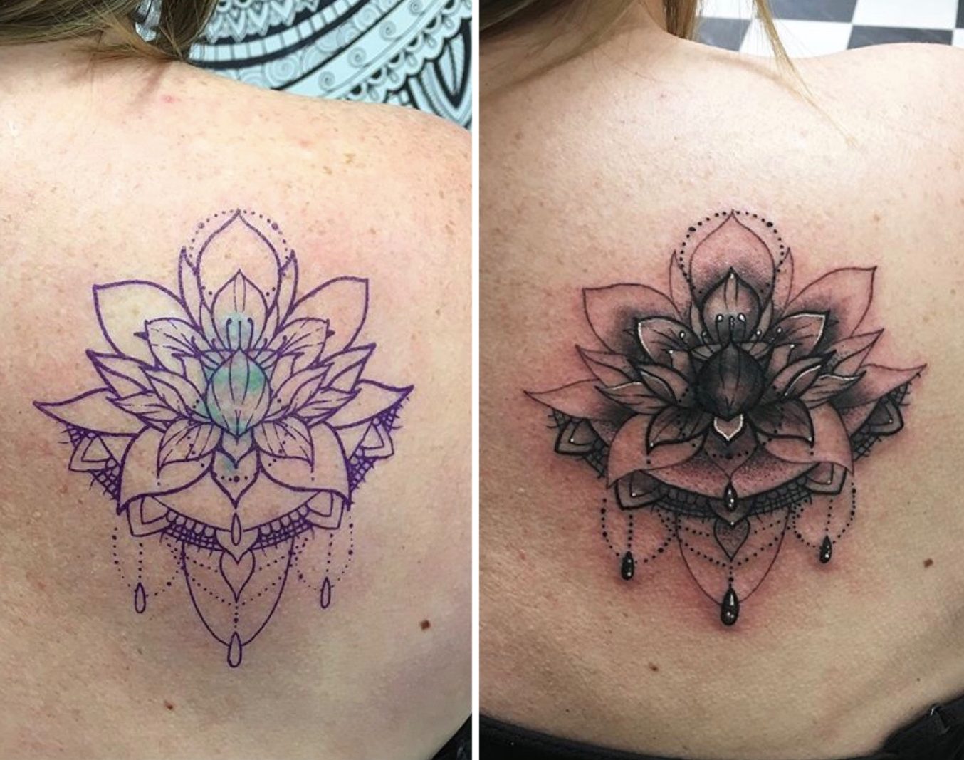Lotus flower coverup tattoo by ree1986 on DeviantArt